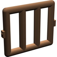 Lego mříž do okna 1x4x3, hnědá (601625, 4240301, 4118915)